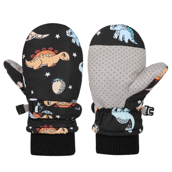 Γάντια σκι εξωτερικού χώρου για παιδιά 3-9 ετών, χειμερινά, με επένδυση από παχύ φλις, αντιανεμικά και ζεστά, για άνδρες και γυναίκες, για ποδηλατικά αθλήματα