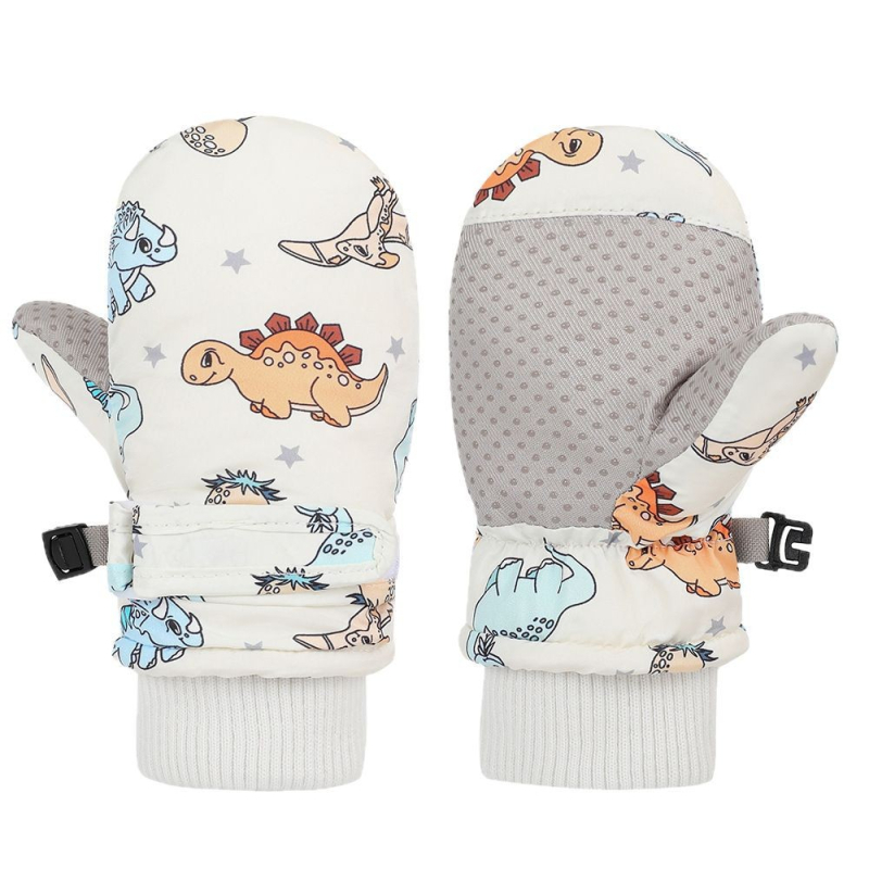Mănuși de schi pentru copii transfrontaliere, 3-9 ani, mănuși de iarnă îngroșate, căptușite cu fleece, rezistente la vânt, calde, pentru bărbați și femei, pentru ciclism
