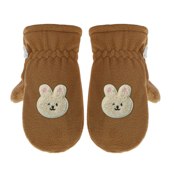 Νέα παιδικά γάντια με επένδυση fleece, γάντια αγοριών, χειμερινά γάντια κοριτσιών, τρισδιάστατα γάντια κινουμένων σχεδίων για μωρά