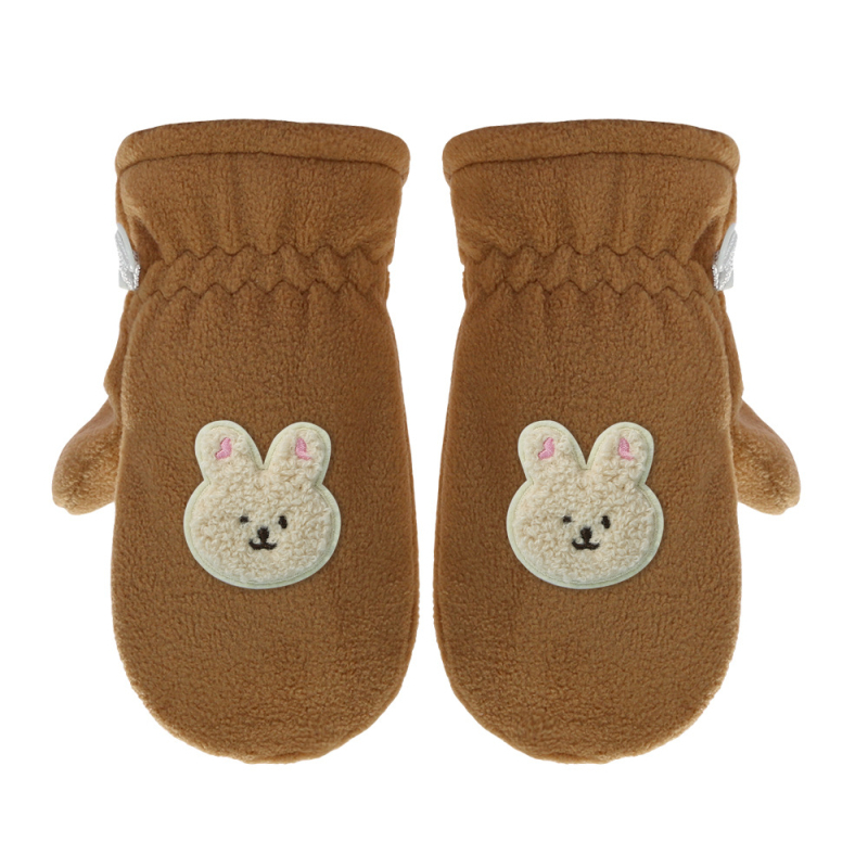 Határokon átnyúló új gyermekkesztyűk gyapjúbéléssel, vastagított fiú kesztyűk téli lányok kesztyűk baba rajzfilm háromdimenziós kesztyűk