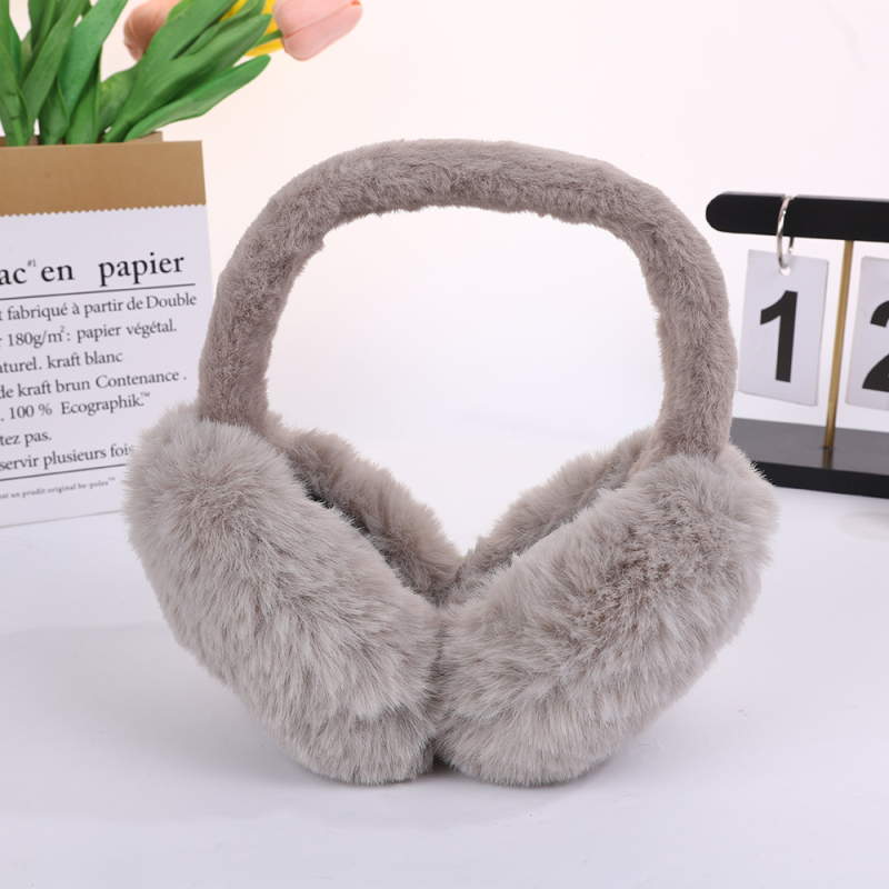 Сладки плюшени сгъваеми топли наушници за момичета и момчета, зимни космати наушници, студоустойчиви регулируеми наушници