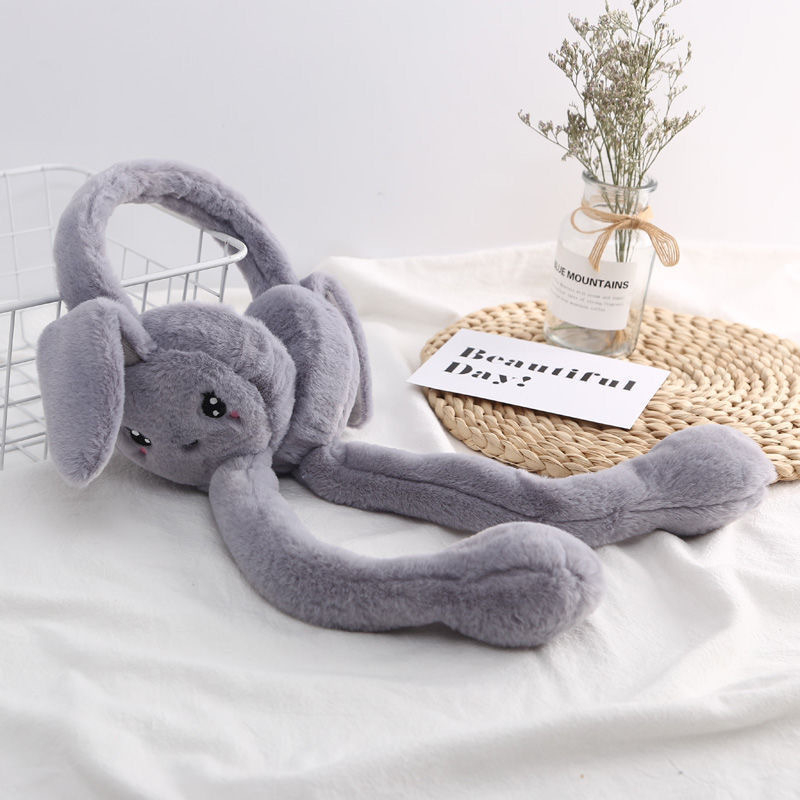 Сладки плюшени сгъваеми топли наушници за момичета и момчета, зимни космати наушници, студоустойчиви регулируеми наушници