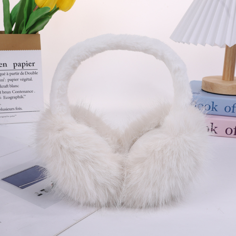 Сладки плюшени сгъваеми топли наушници за момичета и момчета, зимни космати наушници, студоустойчиви регулируеми наушници