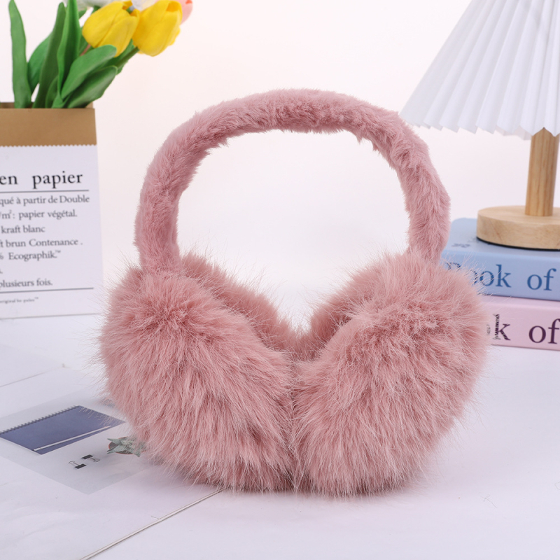 Сладки плюшени сгъваеми топли наушници за момичета и момчета, зимни космати наушници, студоустойчиви регулируеми наушници