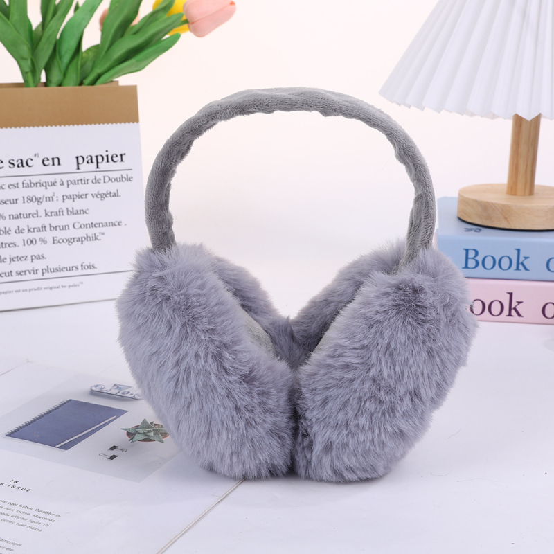 Сладки плюшени сгъваеми топли наушници за момичета и момчета, зимни космати наушници, студоустойчиви регулируеми наушници