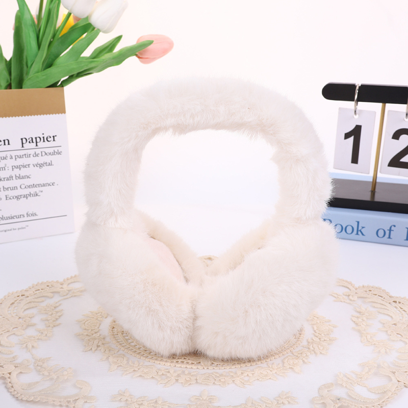 Сладки плюшени сгъваеми топли наушници за момичета и момчета, зимни космати наушници, студоустойчиви регулируеми наушници