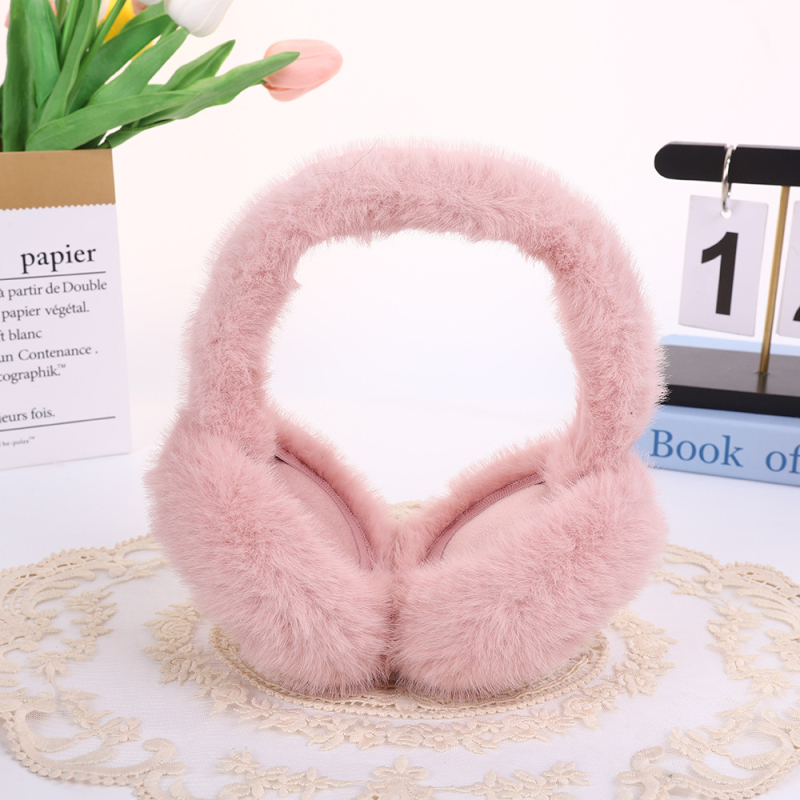 Сладки плюшени сгъваеми топли наушници за момичета и момчета, зимни космати наушници, студоустойчиви регулируеми наушници