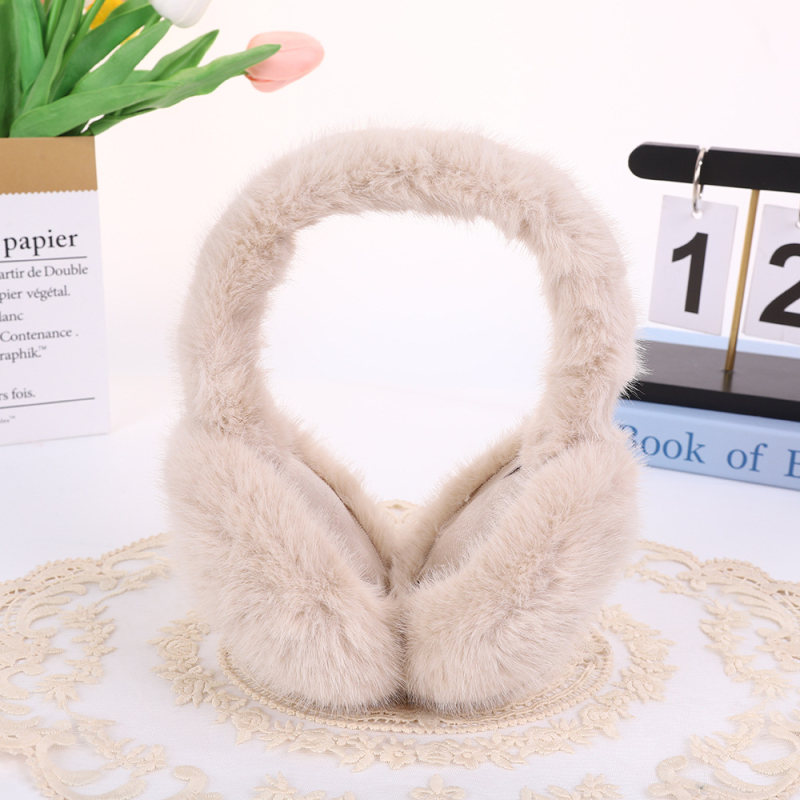 Сладки плюшени сгъваеми топли наушници за момичета и момчета, зимни космати наушници, студоустойчиви регулируеми наушници
