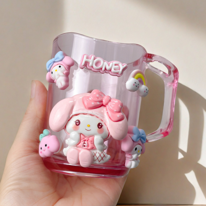 Kūrybingas burnos skalavimo puodelis, šepetėlis, puodelis, mielas plovimo puodelis, animacinis puodelis, kūdikio dantukų stiklainis, berniuko ir mergaitės puodelis, poros puodelis