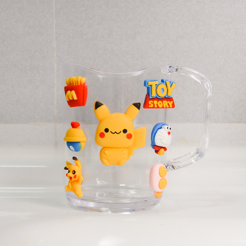 Kūrybingas burnos skalavimo puodelis, šepetėlis, puodelis, mielas plovimo puodelis, animacinis puodelis, kūdikio dantukų stiklainis, berniuko ir mergaitės puodelis, poros puodelis