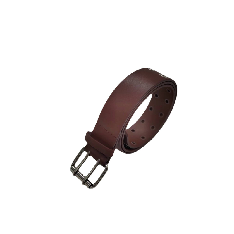 Moderan europski i američki punk remen s dvostrukom kopčom za žene, bijeli remen s dvostrukom šupljom kopčom za traperice