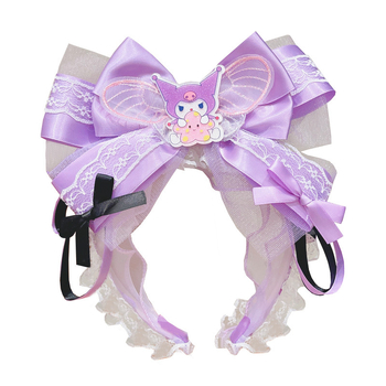 Vaikiška Kulomi plaukų juosta mergaitėms, mielas Sanrio kaspinas, animacinis kaspinas mergaitėms, nulaužtų plaukų juostos galvos apdangalas