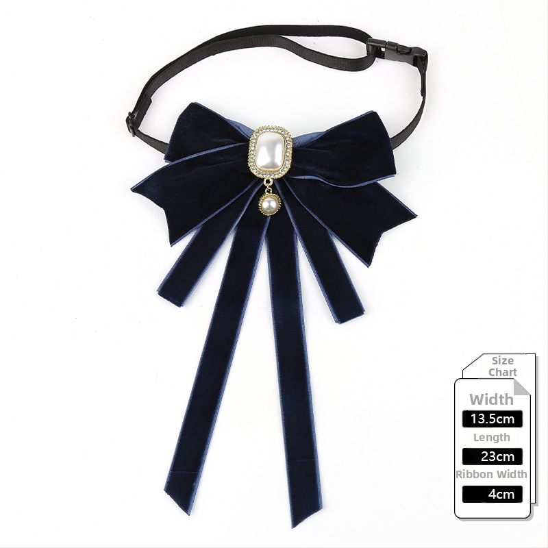 2024 m. nauja moteriška juodo kaklaraiščio kaspino apykaklė su gėlių marškinių apykakle, prancūziško kaspino ir akademijos stiliaus segtukas