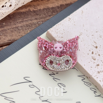 „Sanrio“ animacinių filmukų ryškių deimantų ančių segtukų plaukų segtukas, saldūs mergaitiški kirpčiukai, nulūžę plaukai, šoninis segtukas, lengviausiai tinkantis, nekenkia plaukams.