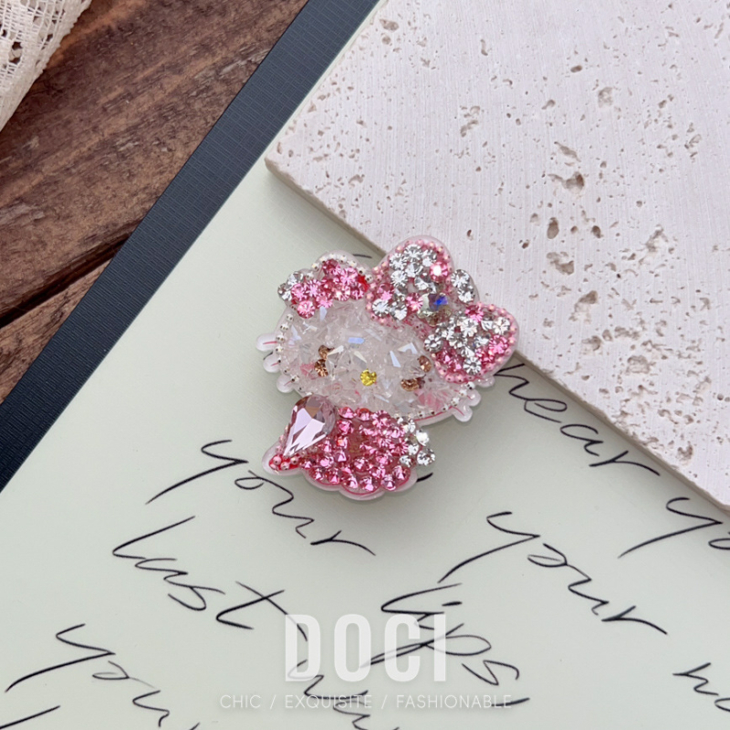 „Sanrio“ animacinių filmukų ryškių deimantų ančių segtukų plaukų segtukas, saldūs mergaitiški kirpčiukai, nulūžę plaukai, šoninis segtukas, lengviausiai tinkantis, nekenkia plaukams.