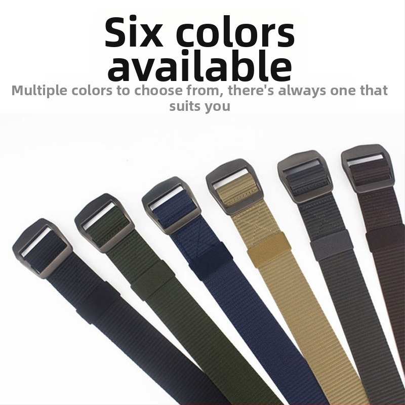 на склад едро мъжки найлонов платнен колан за открито, модел на потник, японска катарама, универсален, модерен, дишащ, тъкан колан