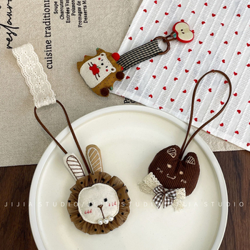 Κορεατικό στυλ νέο χαριτωμένο κρεμαστό κόσμημα αρκούδας με μαλακό χαριτωμένο τρισδιάστατο ύφασμα μικρό ζώο μπρελόκ τσάντα κρεμαστά αξεσουάρ