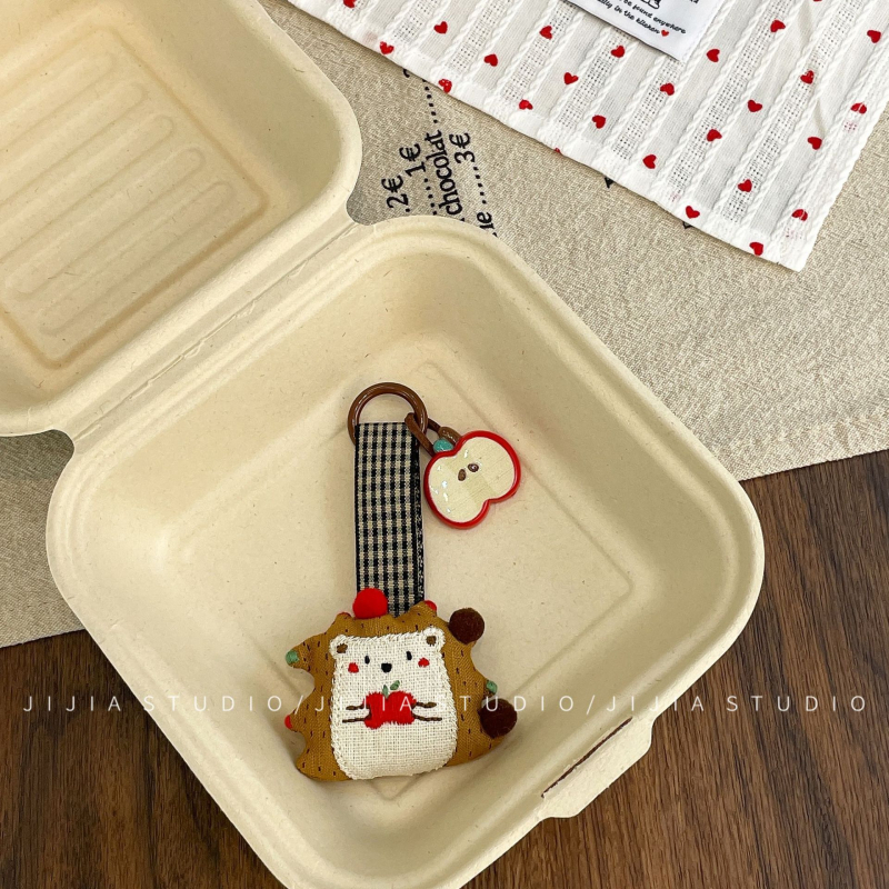 Κορεατικό στυλ νέο χαριτωμένο κρεμαστό κόσμημα αρκούδας με μαλακό χαριτωμένο τρισδιάστατο ύφασμα μικρό ζώο μπρελόκ τσάντα κρεμαστά αξεσουάρ