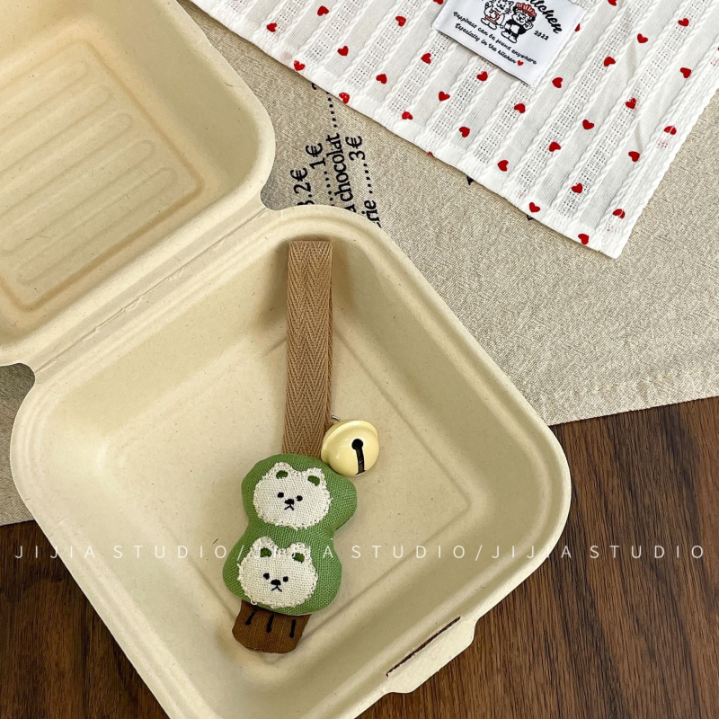 Κορεατικό στυλ νέο χαριτωμένο κρεμαστό κόσμημα αρκούδας με μαλακό χαριτωμένο τρισδιάστατο ύφασμα μικρό ζώο μπρελόκ τσάντα κρεμαστά αξεσουάρ