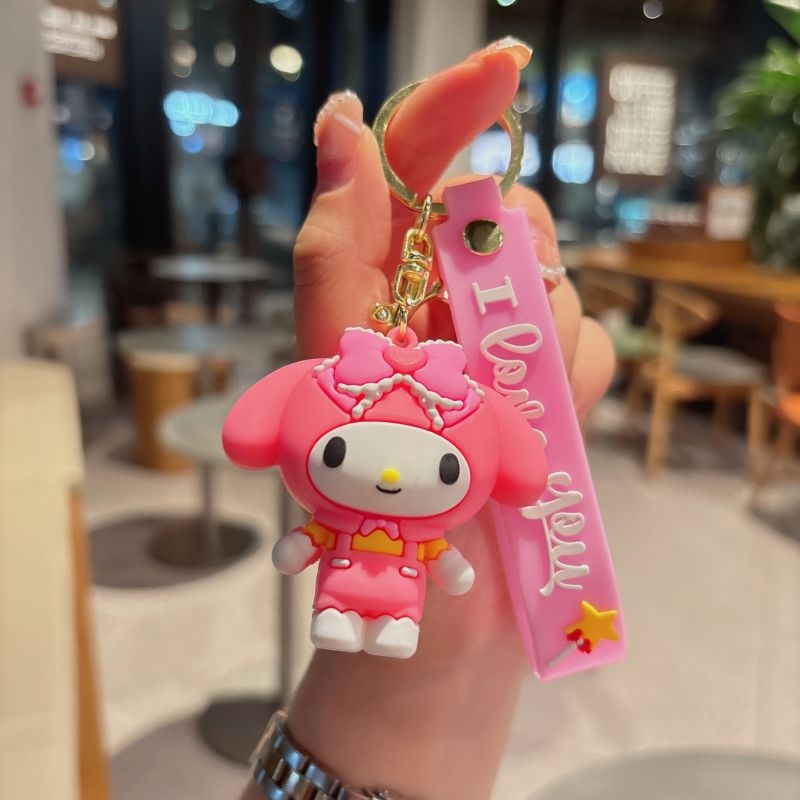 Karikatūras Sanrio atslēgu piekariņš Jauka hellokitty lelle Pāris Somas Kulona atslēgu piekariņš Maza dāvana