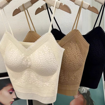 Uus stiil pitsist kuum tüdruk ilus seljaga jääsiidist aluspesu naiste vestiga ühes tükis rinnapadi kuum tüdruk sisemine kandmine välimine kandmisalus