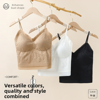 Uus stiil pitsist kuum tüdruk ilus seljaga jääsiidist aluspesu naiste vestiga ühes tükis rinnapadi kuum tüdruk sisemine kandmine välimine kandmisalus