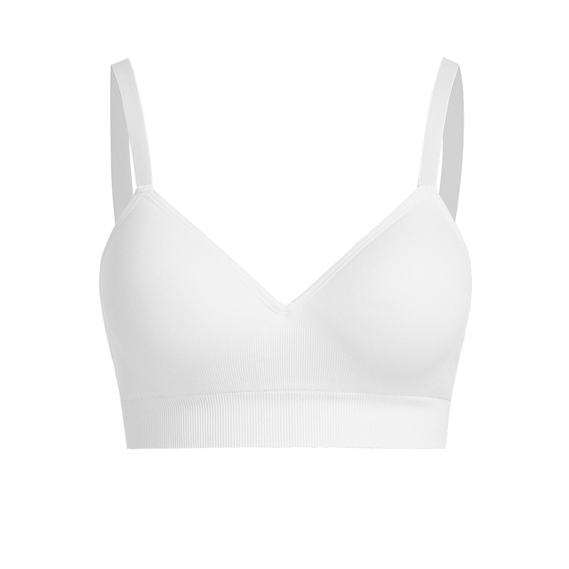 Piiriülene mugav ääreta pluss-suuruses joogatreeningu aluspesu naistele suur rind väike longusvastane fikseeritud korviga rinnahoidja