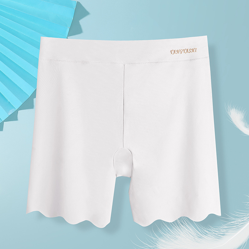 Kõrge vöökohaga naiste turvapüksid suvised jääsiidist aluspüksid pluss-suuruses õmblusteta paljaspüksid