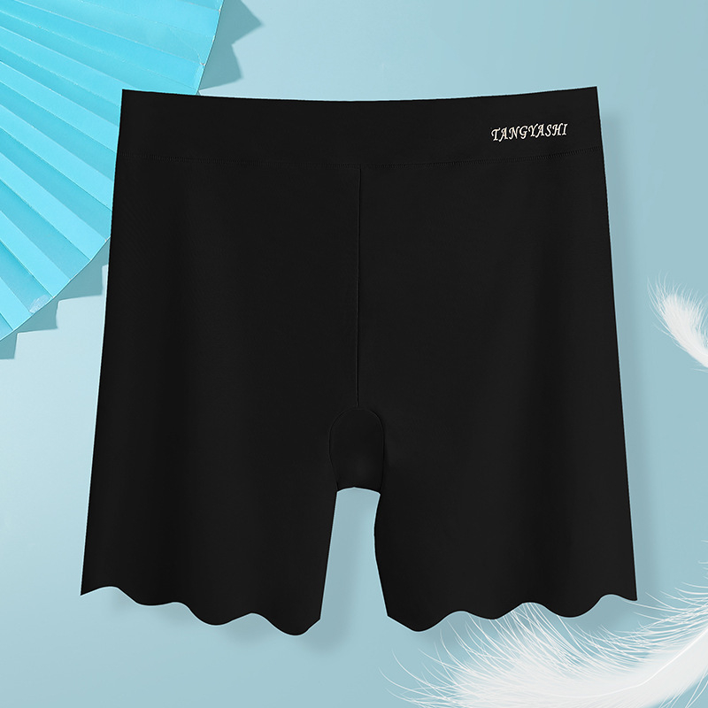 Kõrge vöökohaga naiste turvapüksid suvised jääsiidist aluspüksid pluss-suuruses õmblusteta paljaspüksid