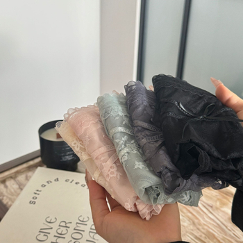 Ταϊλανδέζικο σέξι μπαρ ~ Γαλλικό καθαρό διαφανές κοριτσάκι με φιόγκο στη μέση και δαντέλα, μεταξωτό βαμβακερό εσώρουχο