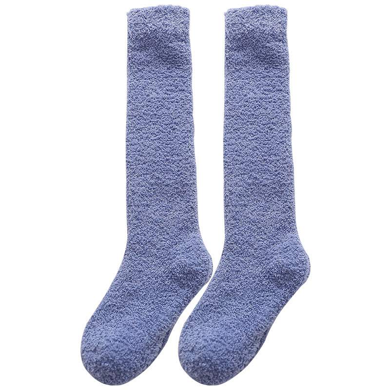 Paaride korallfliisist sokid, naiste sääremarja sokid, magamis- ja kodupõranda sokid, meeste talvised fliisvoodriga, paksendatud, soojad keskmise pikkusega sokid.