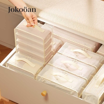 Voodipõhja sahtliga riiete hoiukast Läbipaistev nailonvõrgust hoiukott Majapidamisriiete lamekott Riided