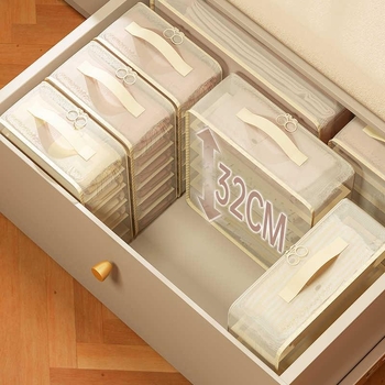 Voodipõhja sahtliga riiete hoiukast Läbipaistev nailonvõrgust hoiukott Majapidamisriiete lamekott Riided