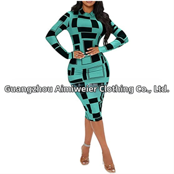 Rochie midi cu imprimeu floral, strâmtă, cu guler rotund, pentru femei, din Europa și America, 2022, Amazon AliExpress