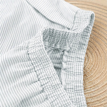 2025 Ευρωπαϊκές και Αμερικανικές Νέες Πιτζάμες Casual, Ρούχα για το Σπίτι, Γυναικεία Κοστούμια, Απλές Ρίγες σε Αντίθεση, Λεπτή Στρογγυλή Λαιμόκοψη, Χαλαρές και Άνετες