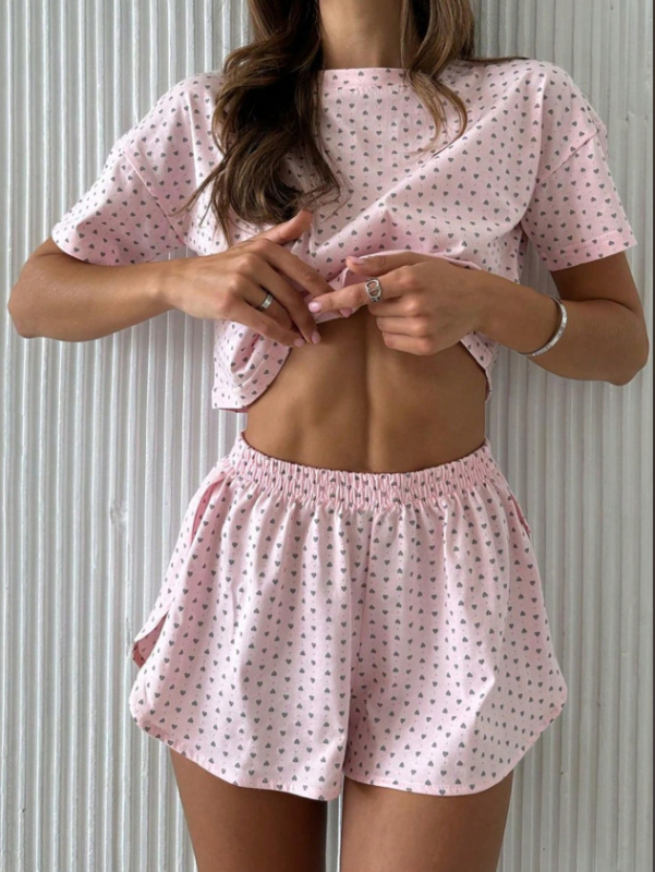 Nove europske i američke ležerne pidžame iz 2025., kućna odjeća, ženska odijela, jednostavne kontrastne pruge, tanki okrugli izrez, široke i udobne