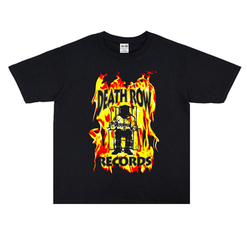 Rap hip-hop rock Deathrow halálsoros kombináció mintás Street rövid ujjú laza pamut unisex póló