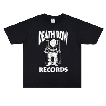 Ραπ χιπ-χοπ ροκ Deathrow death row τυπωμένο Street T-shirt με κοντό μανίκι, χαλαρό βαμβακερό unisex