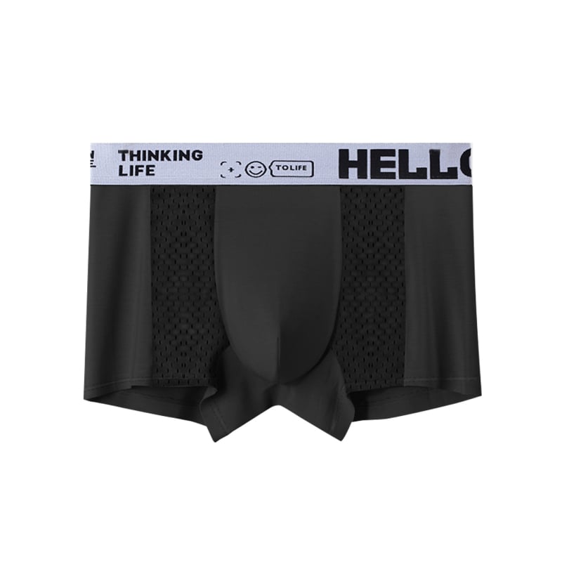 Lenjerie intimă pentru bărbați, vară, vânzare fierbinte, bărbați, plasă de mătase gheață, boxeri, pantaloni scurți de vară subțiri, respirabil, aer condiționat