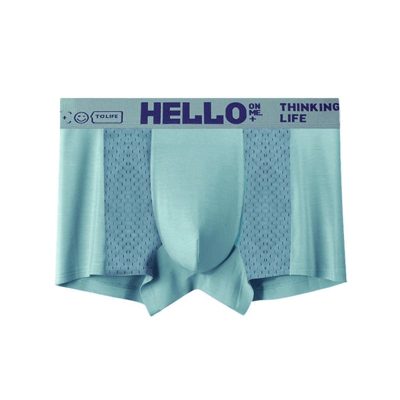 Lenjerie intimă pentru bărbați, vară, vânzare fierbinte, bărbați, plasă de mătase gheață, boxeri, pantaloni scurți de vară subțiri, respirabil, aer condiționat