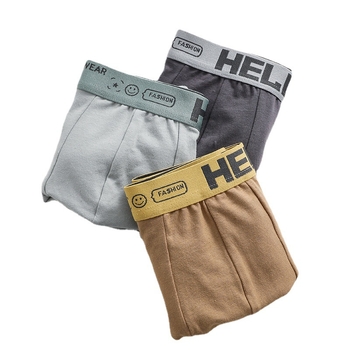 25 δημοφιλή ανδρικά ψηλόμεσα, στεγνά και αναπνεύσιμα μποξεράκια, φιλικά προς το δέρμα και ευέλικτα ανδρικά εσώρουχα με γράμμα Smiley Face, χονδρική πώληση