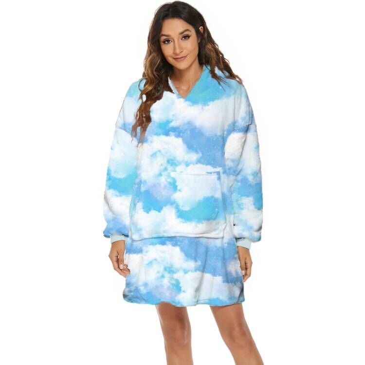 Pătură casuală Pătură Leneșă TV Imprimare Gri TV Desene animate Digital European și American Pătură pentru adulți Vânt Pisică