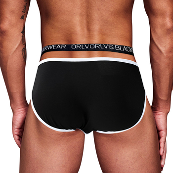 ORLVS vīriešu apakšveļa, seksīga, vēsa, mīksta, elpojoša, U formas, izliekta, seksīga, zema jostasvietas sporta biksīte OR6314