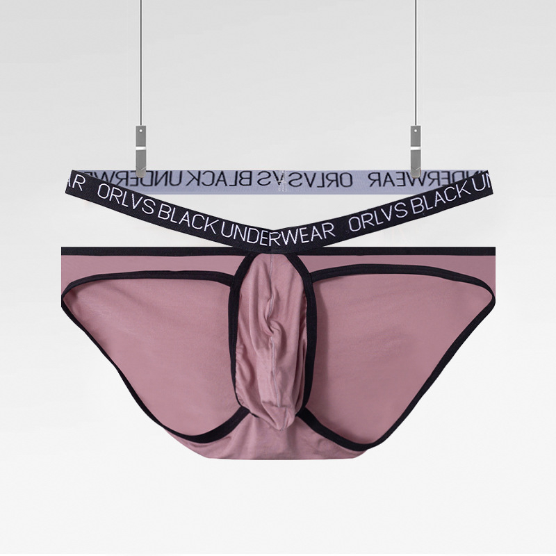 ORLVS vīriešu apakšveļa, seksīga, vēsa, mīksta, elpojoša, U formas, izliekta, seksīga, zema jostasvietas sporta biksīte OR6314