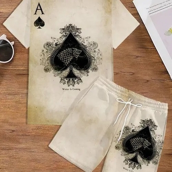 AliExpress 2025 uus vabaaja lahtise moe trend lühikeste varrukatega ümara kaelusega T-särk lühikesed püksid ülikond ME5 MA04