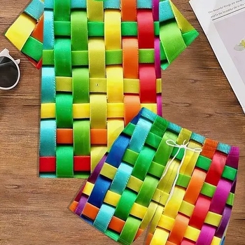 AliExpress 2025 uus vabaaja lahtise moe trend lühikeste varrukatega ümara kaelusega T-särk lühikesed püksid ülikond ME5 MA04