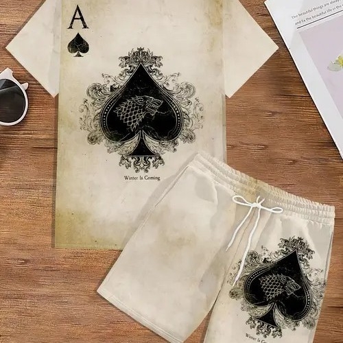 AliExpress 2025 uus vabaaja lahtise moe trend lühikeste varrukatega ümara kaelusega T-särk lühikesed püksid ülikond ME5 MA04