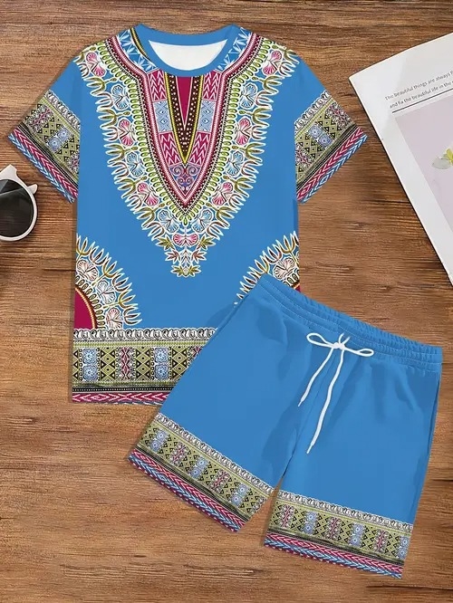 AliExpress 2025 uus vabaaja lahtise moe trend lühikeste varrukatega ümara kaelusega T-särk lühikesed püksid ülikond ME5 MA04