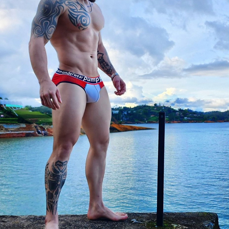 Seksīgas vīriešu biksītes ar sietu, ērtas sporta, zemas jostasvietas, fitnesa vīriešu apakšveļa, ērta, elpojoša vīriešu apakšveļa