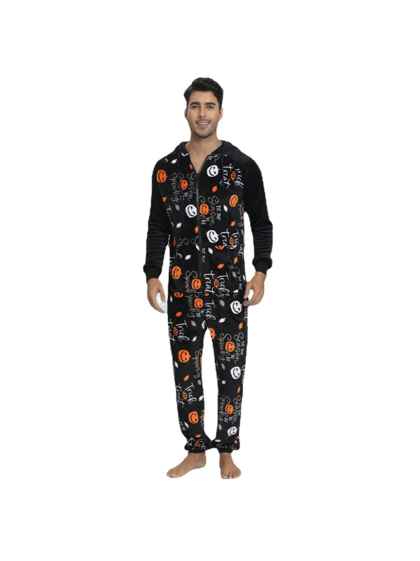 Europos ir Jungtinių Valstijų karta, tarpvalstybinė „Amazon“ vyriška flanelinė kalėdinė Helovino kombinezono pižama, namų apranga